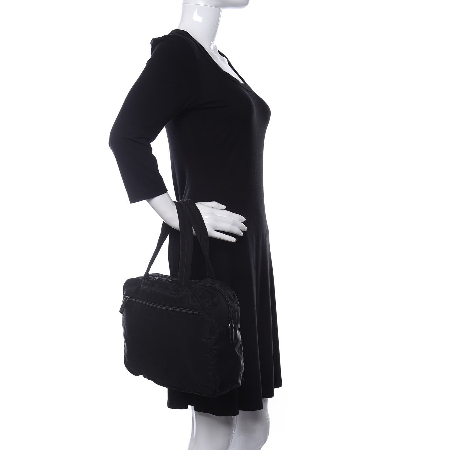 Prada Nylon Vela Tote Black 2 of 12