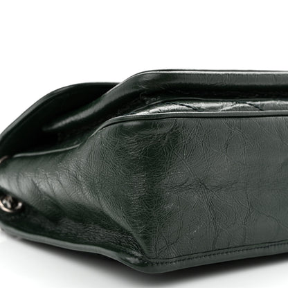 Saint Laurent Crinkled Calfskin Matelasse Monogram Medium Niki Chain Satchel Dark Green 9 of 10