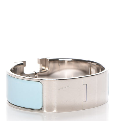 Hermes Enamel Clic Clac H Wide Bracelet PM Bleu 3 of 5