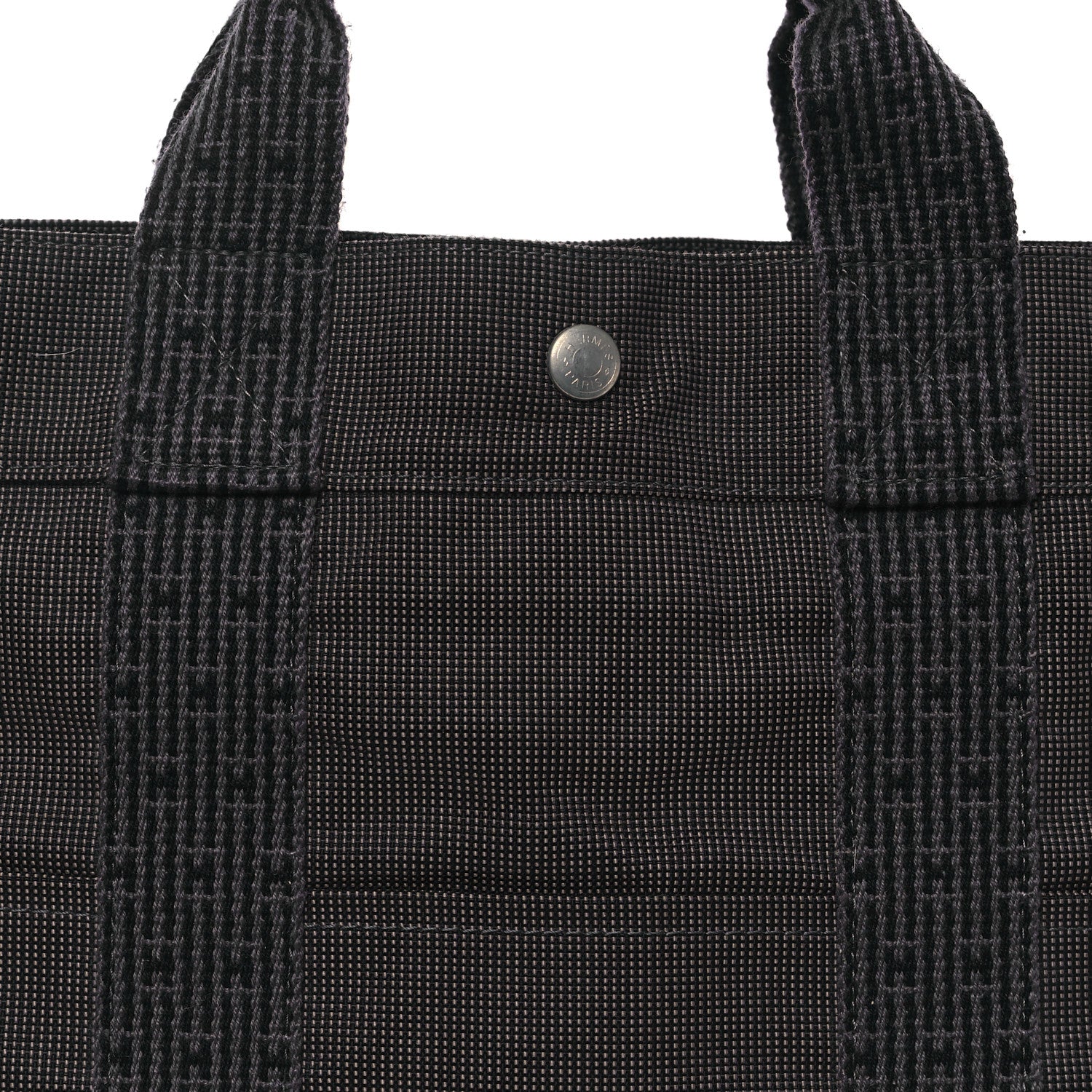 Hermes Canvas Herline MM Tote Grey 7 of 11