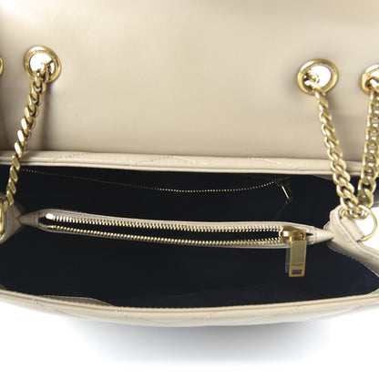 Saint Laurent Calfskin Y Quilted Monogram Medium Loulou Chain Satchel Dark Beige 5 of 9