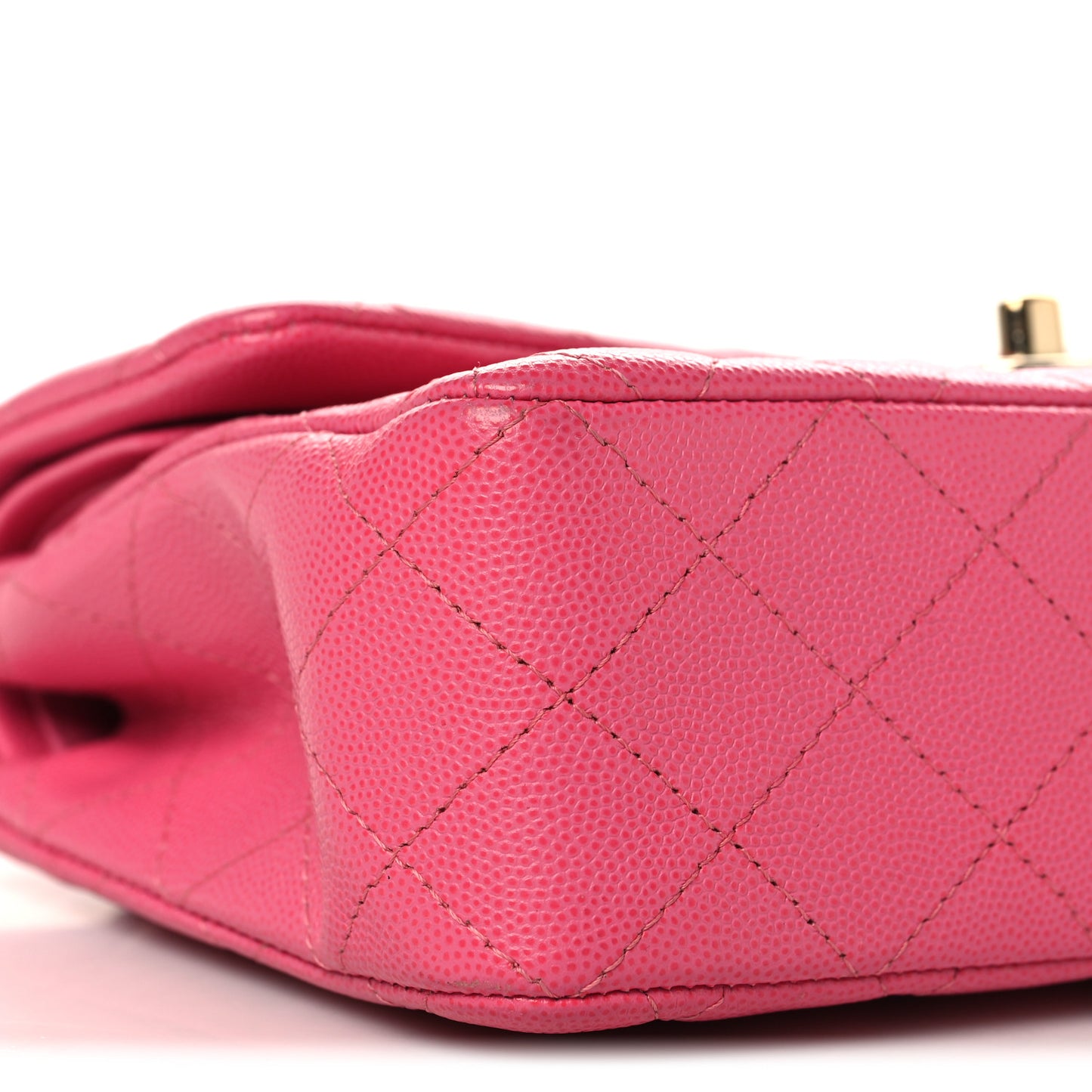 Caviar Quilted Small Double Flap Pink