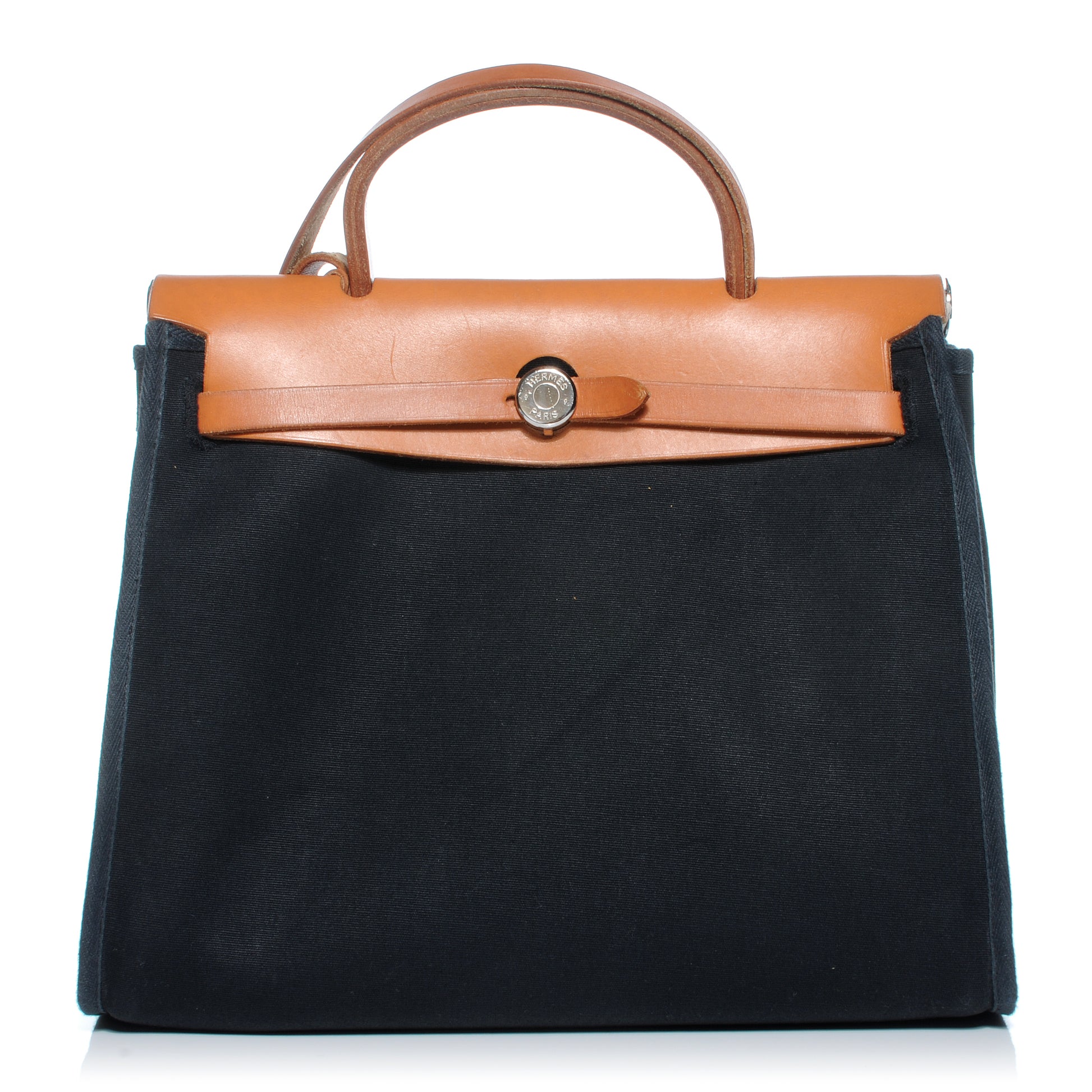 Hermes Toile Herbag PM Natural and Black 2 of 15