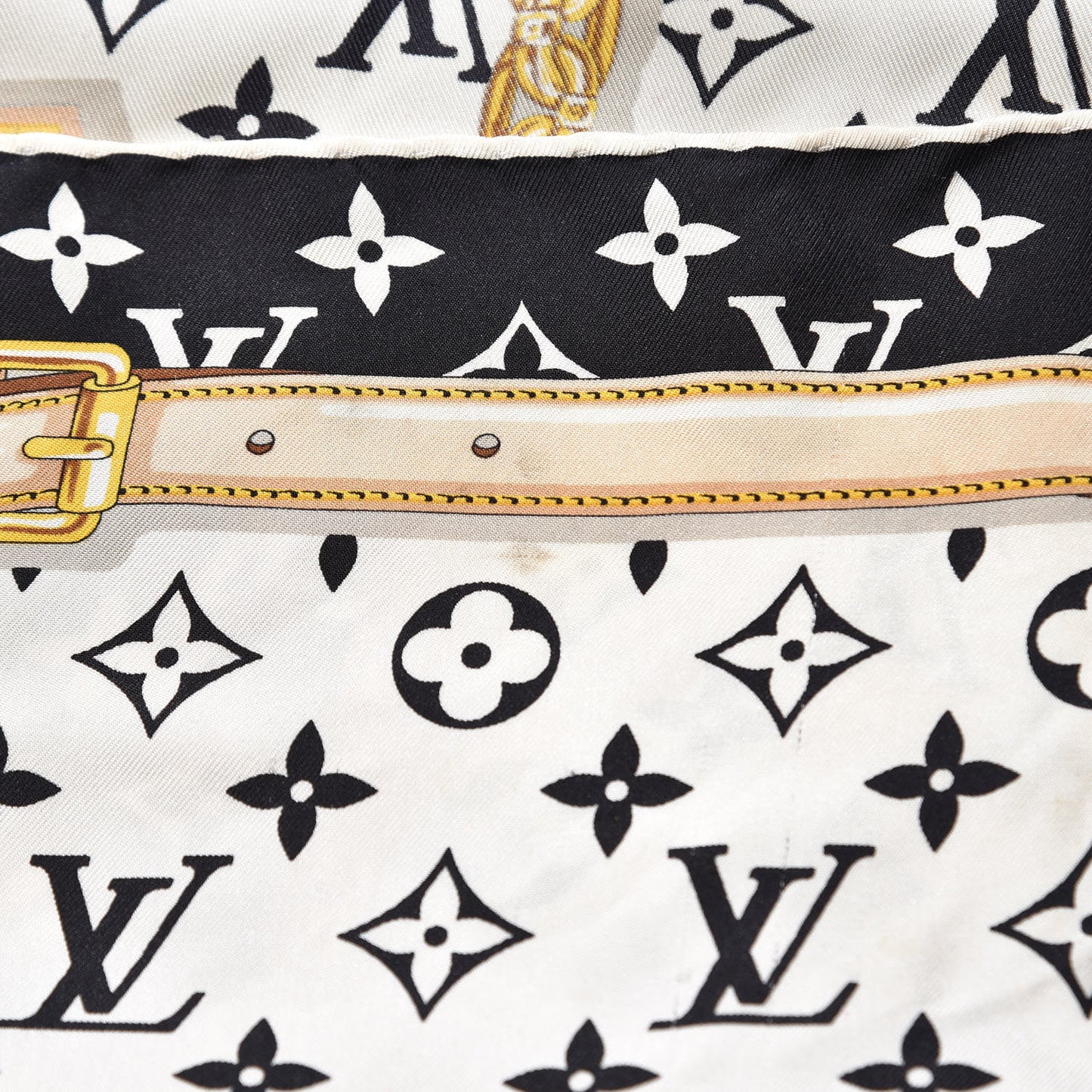 Silk Monogram Confidential Square Scarf Black