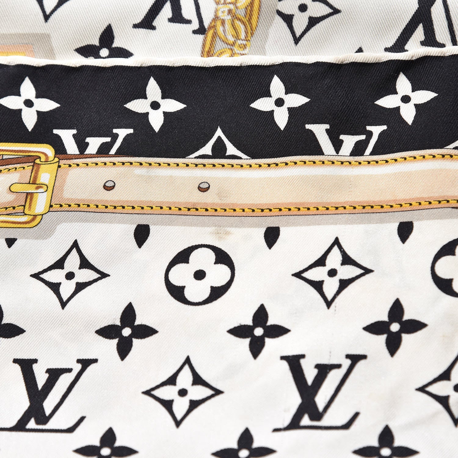 Louis Vuitton Silk Monogram Confidential Square Scarf Black 9 of 10