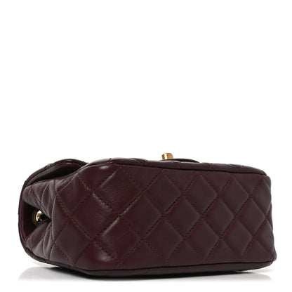 Chanel Lambskin Quilted Mini Pearl Crush Flap Burgundy 4 of 11
