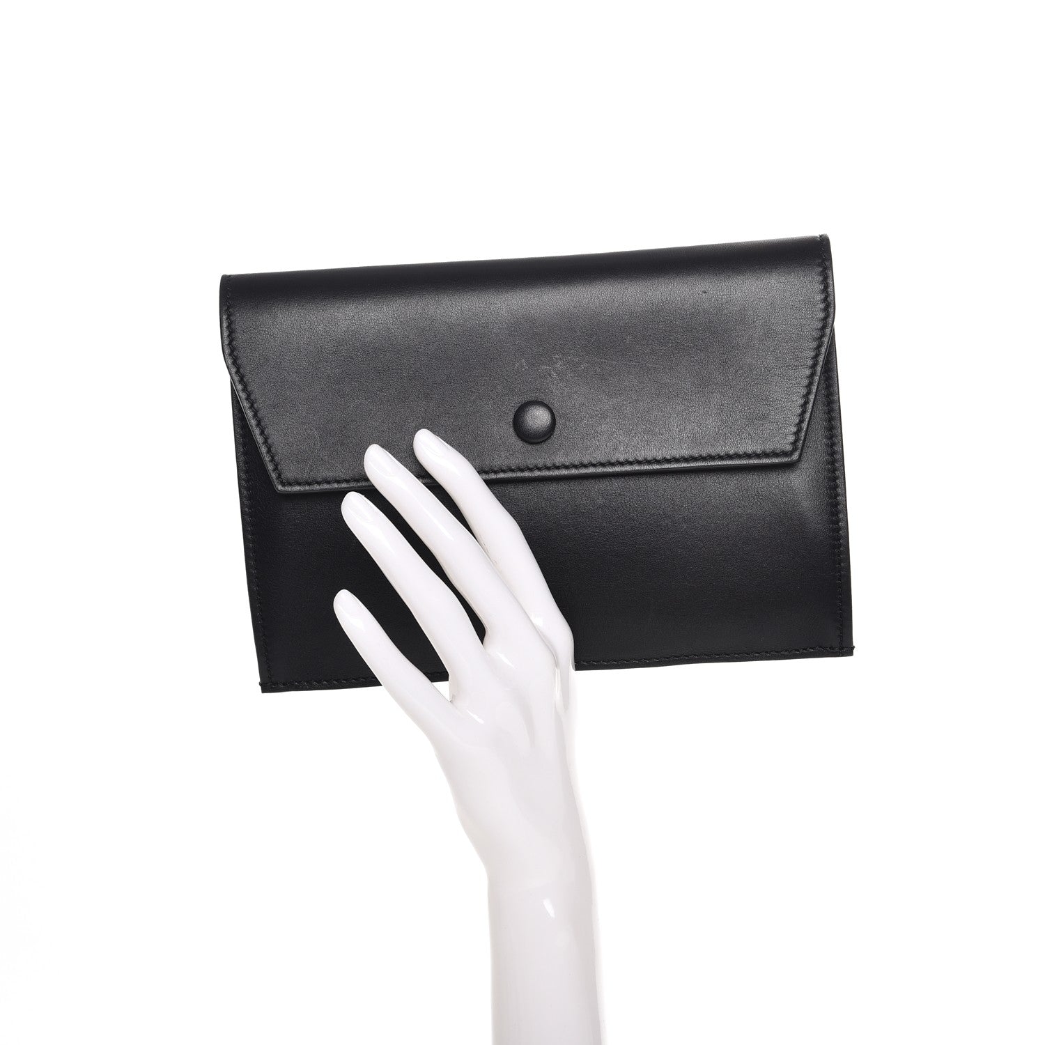 Celine Smooth Calfskin Tie Knot Companion Pouch Black 2 of 8
