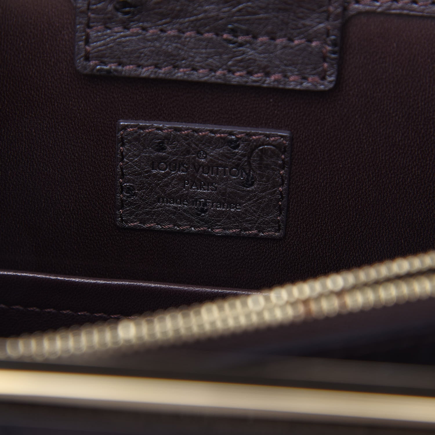 Louis Vuitton Ostrich Deesse MM Marron 7 of 8