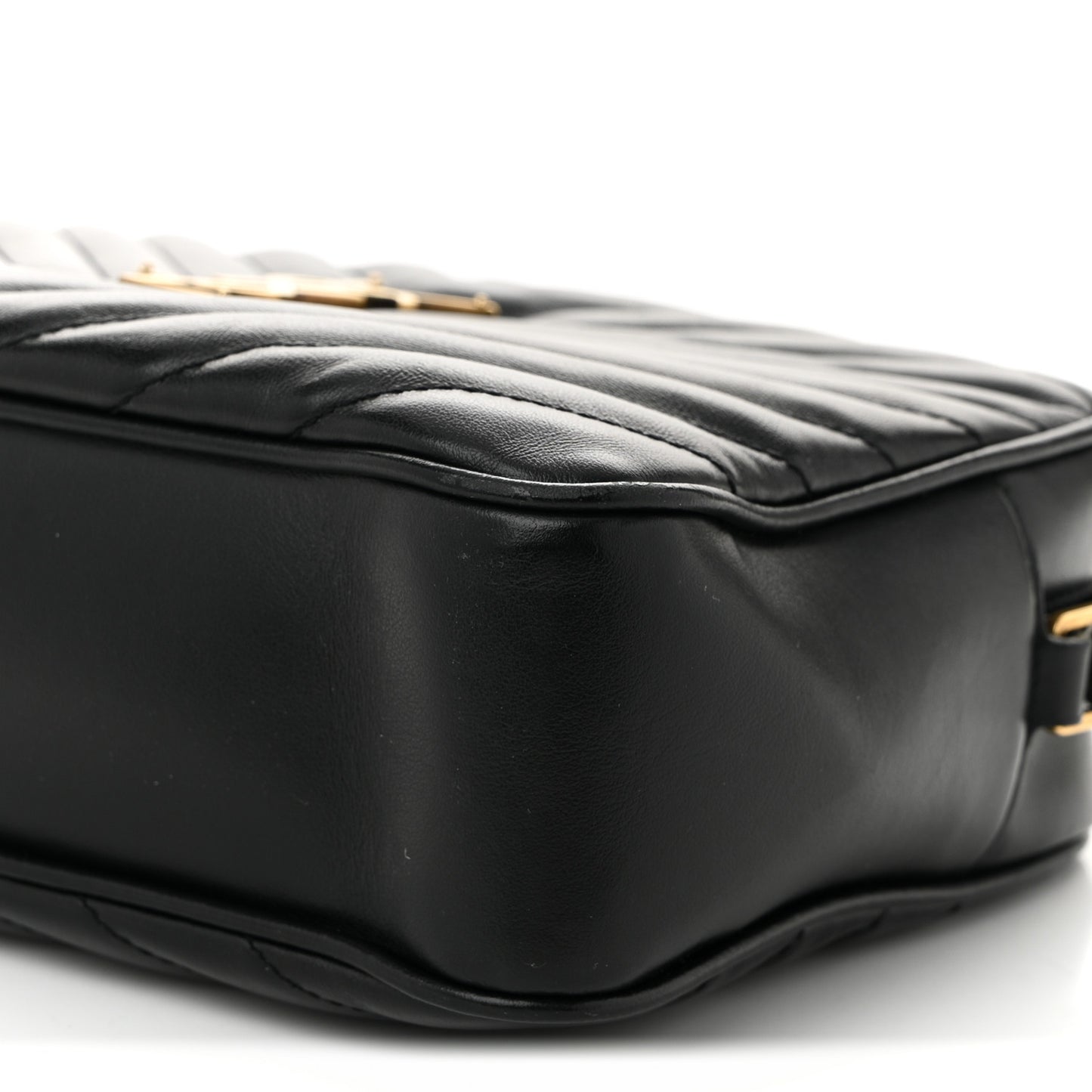 Calfskin Matelasse Monogram Lou Camera Bag Black