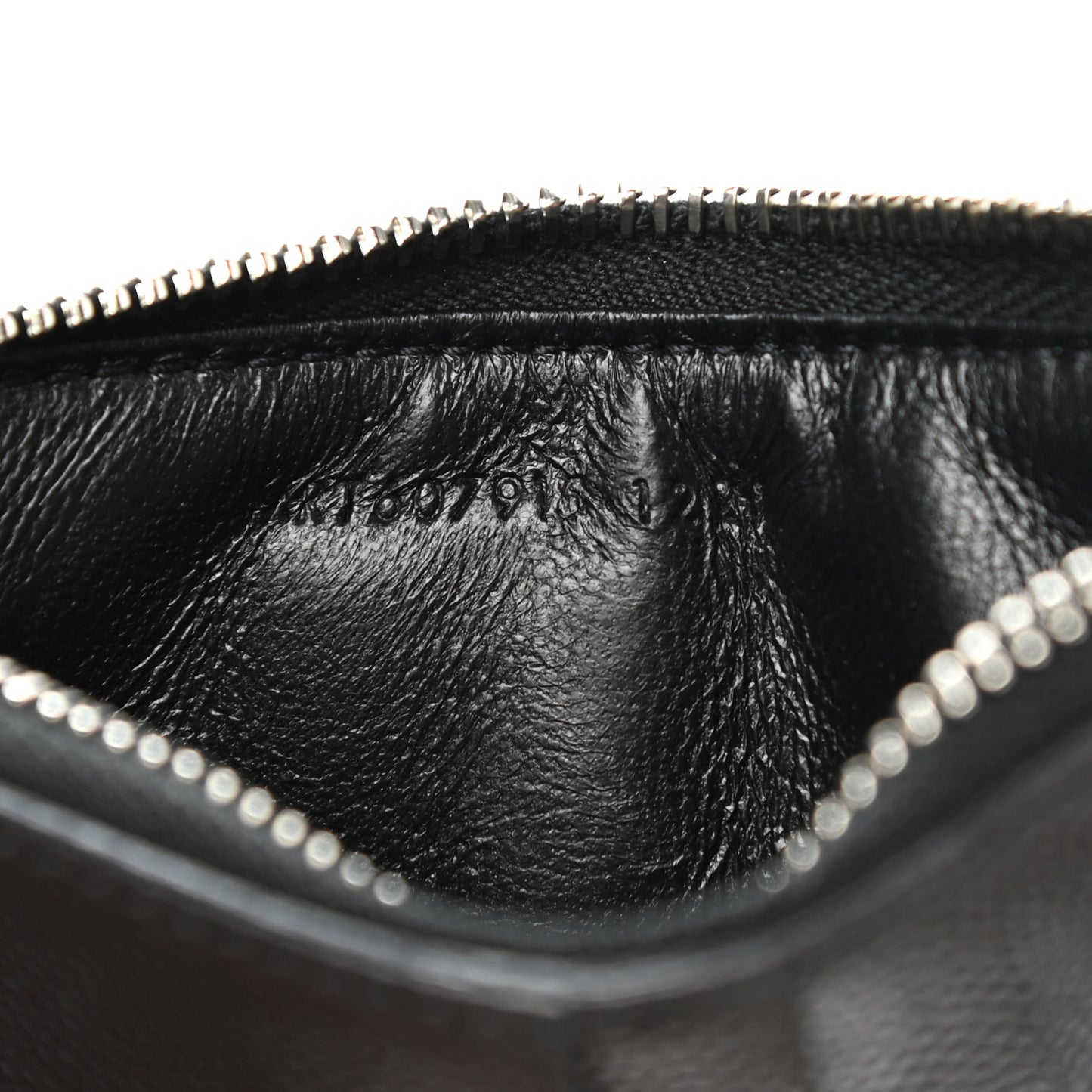 Monogram Grain de Poudre 5 Fragments Zip Pouch Card Holder Black