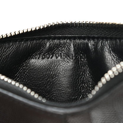 Saint Laurent Monogram Grain de Poudre 5 Fragments Zip Pouch Card Holder Black 8 of 8