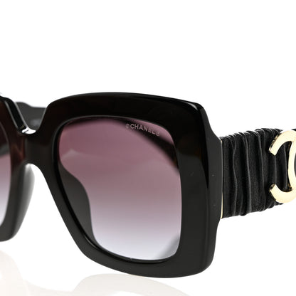 Chanel Acetate Calfskin Square Sunglasses 5474-Q-A Black 7 of 8