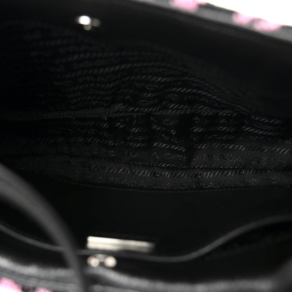 Prada Maglia Jacquard Cleo Shoulder Bag Black Rosa 5 of 10
