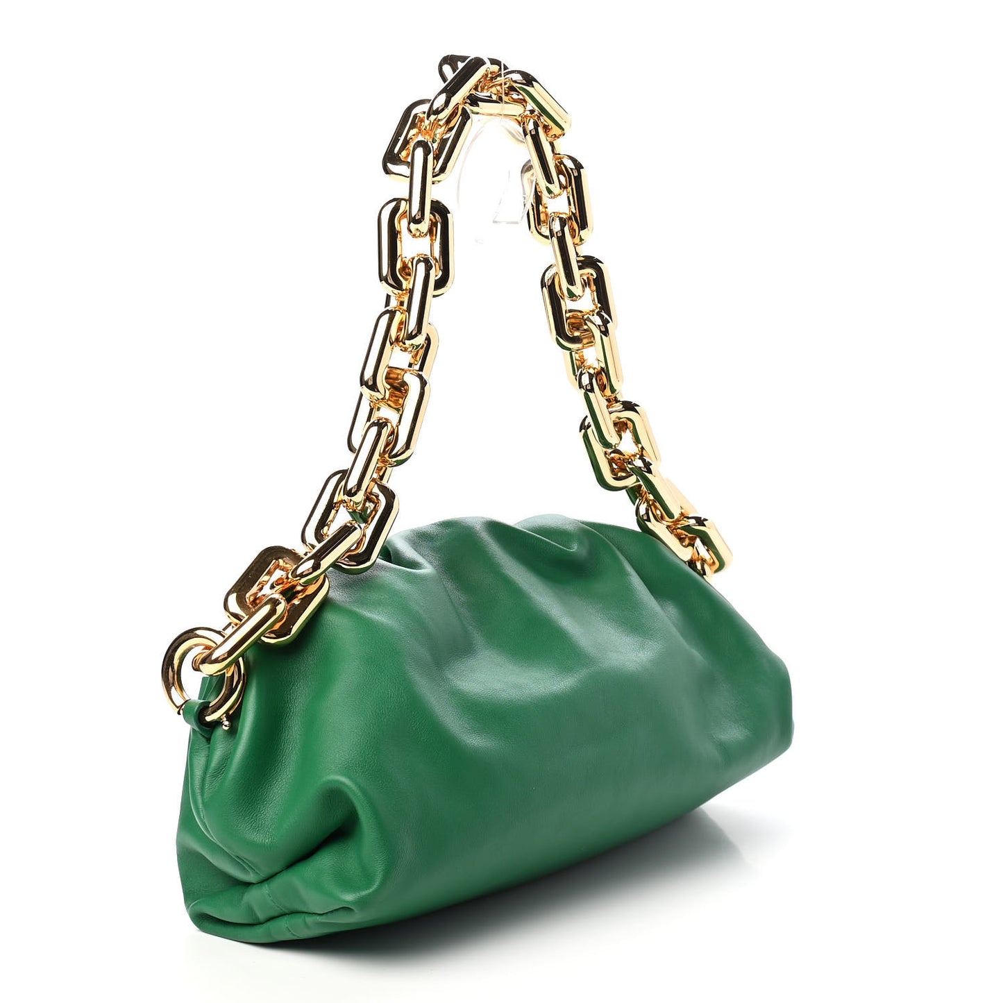 Calfskin The Pouch Chain Racing Green