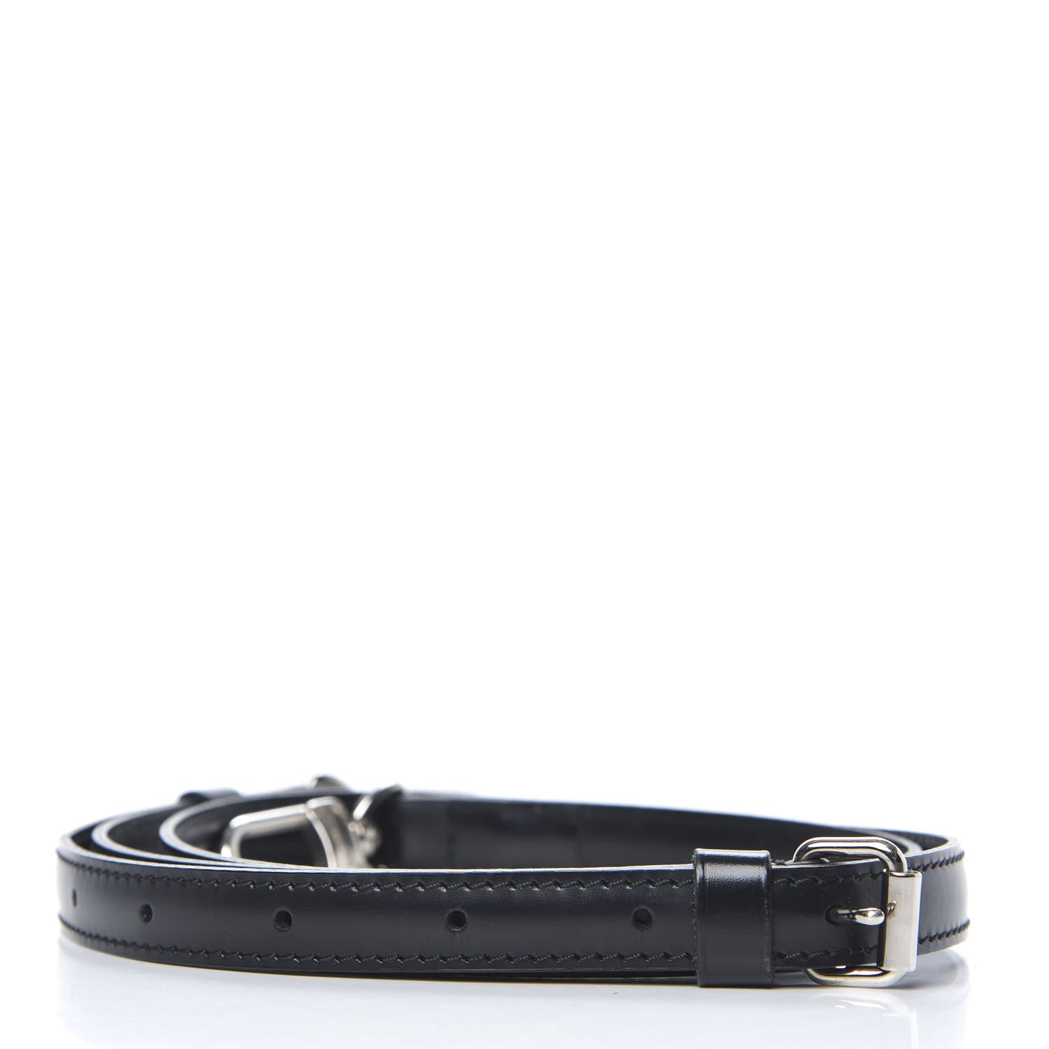 Louis Vuitton Calfskin 16mm Adjustable Shoulder Strap Black 2 of 4
