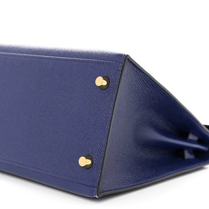 Hermes Epsom Kelly Sellier 28 Bleu Electrique 10 of 12
