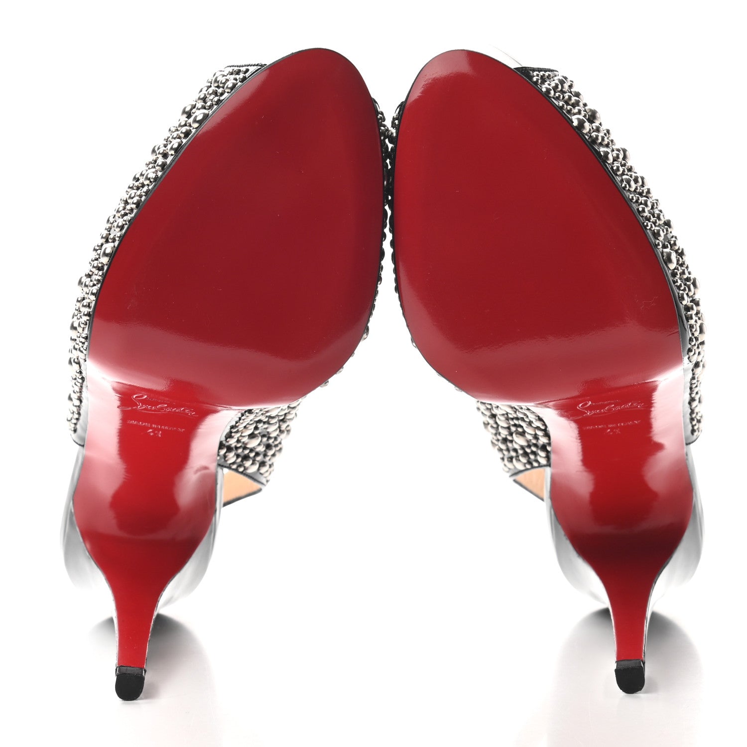 Christian Louboutin Patent Stud Star Prive 120 Pumps 41 Black 5 of 7