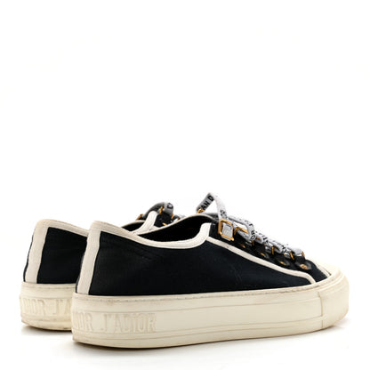 Christian Dior Canvas Dot Walk'N'Dior Low Top Sneakers 35.5 Black 4 of 13