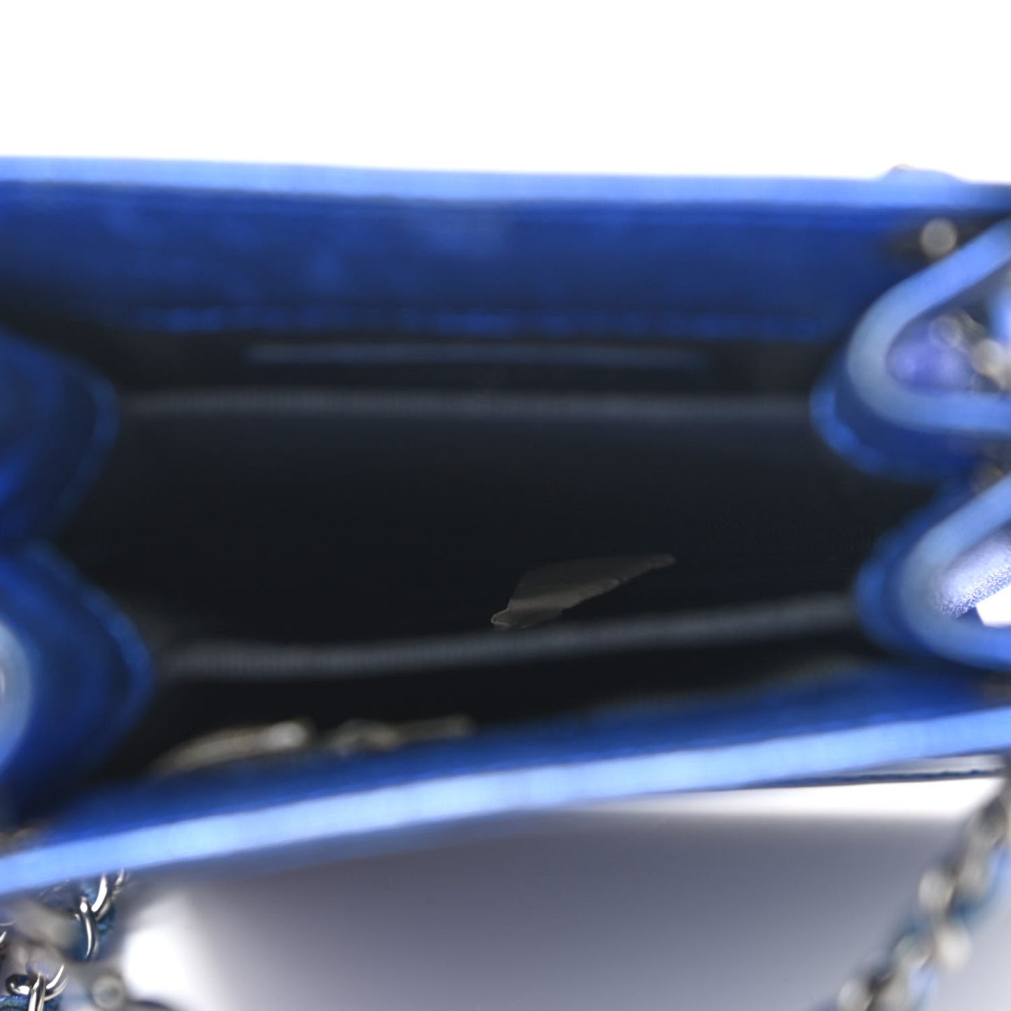 Metallic Patent Crossbody CC Phone Holder Blue