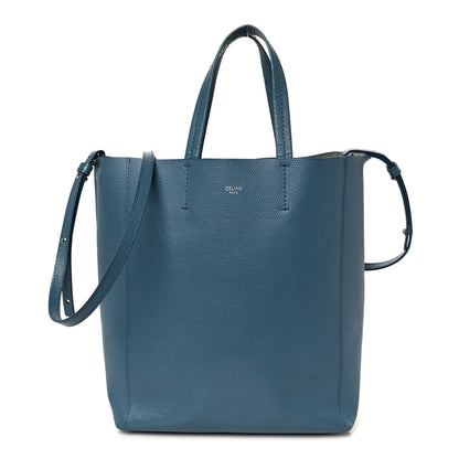 Celine Grained Calfskin Small Vertical Cabas Slate Blue 1 of 9