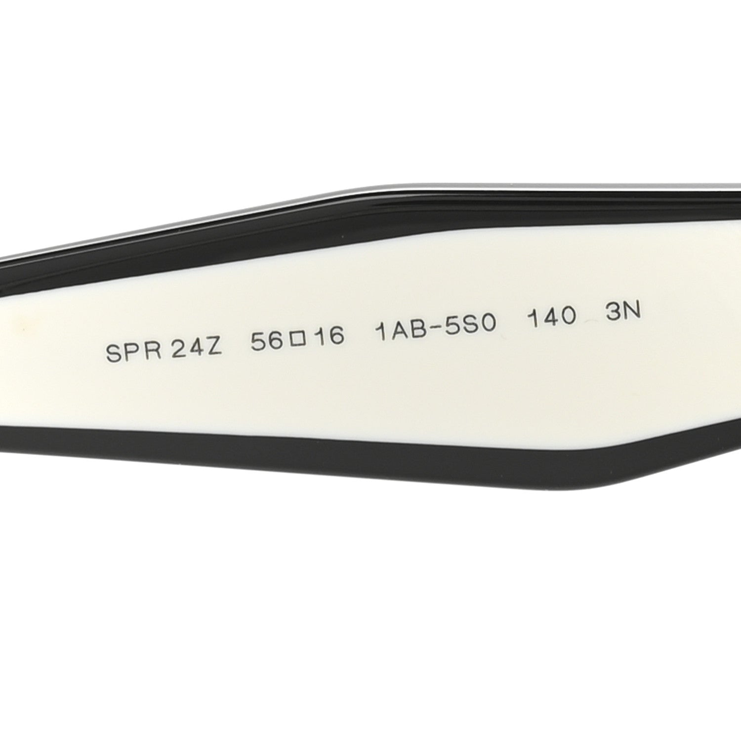 Prada Acetate Square Sunglasses SPR 24Z Black White 5 of 8