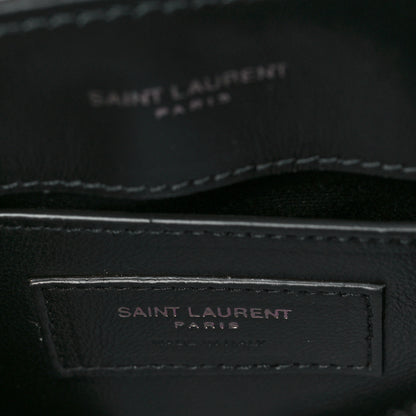 Saint Laurent Calfskin Y Quilted Monogram Small Loulou Chain Satchel Black 5 of 8
