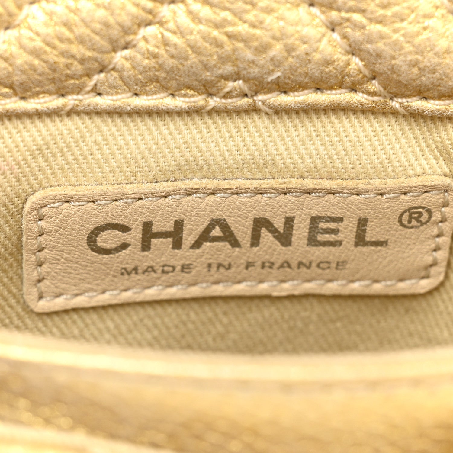 Chanel Metallic Aged Calfskin Chevron Small Bubble CC Flap Gold 7 of 13