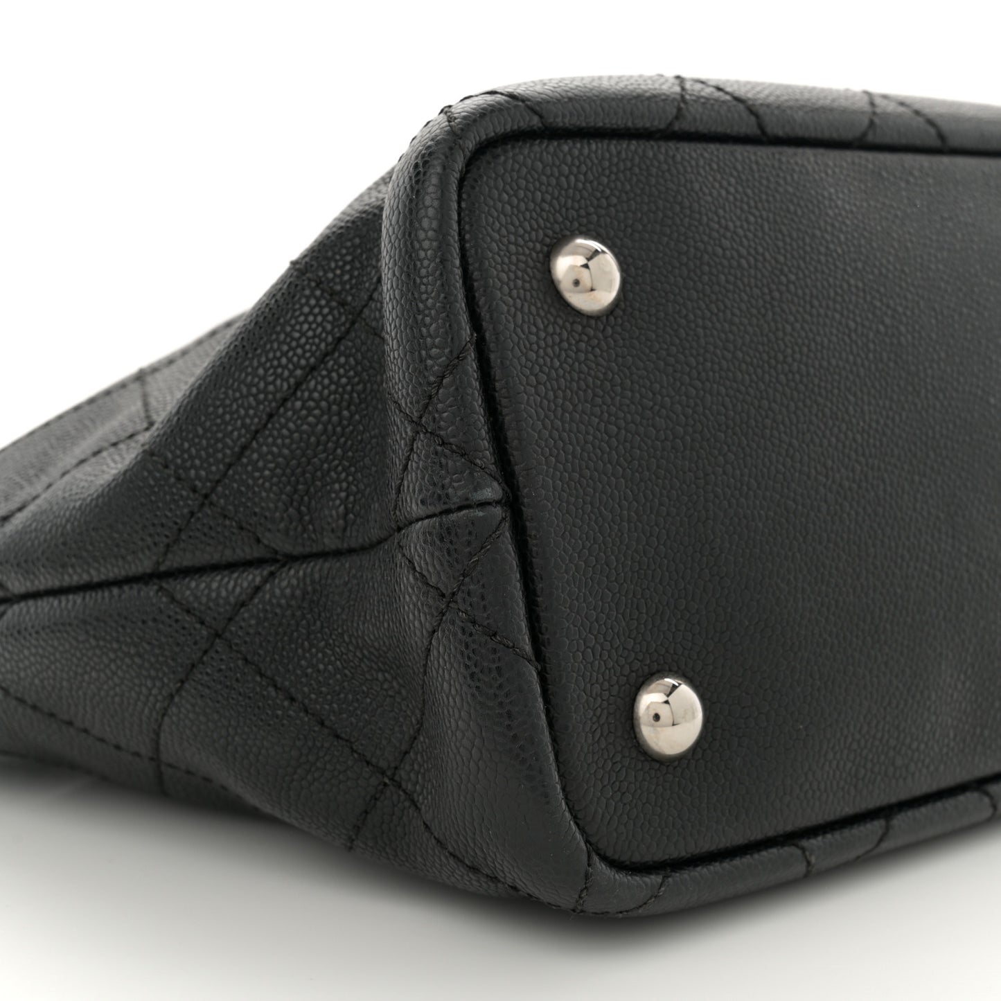 Grained Calfskin Shopping Fever Tote Black