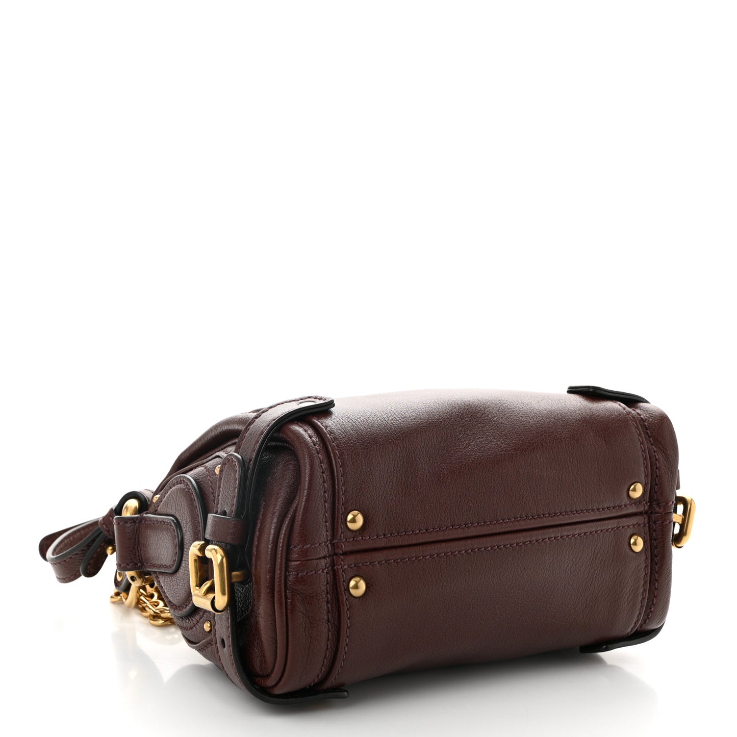 Grained Buffalo Small Paddington Chain Bag Crafty Brown