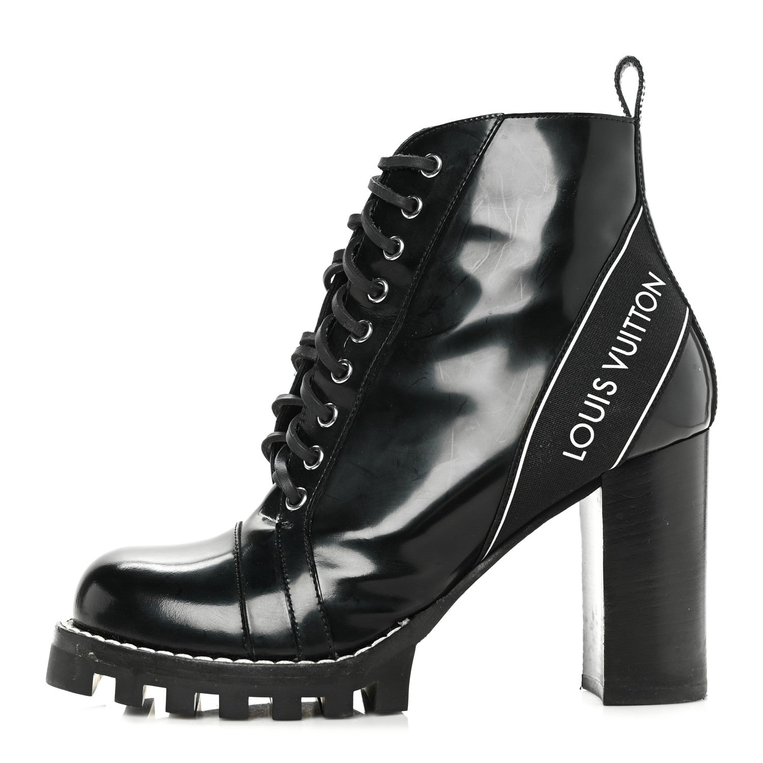 Louis Vuitton Patent Calfskin Star Trail Ankle Boots 41 Black 1 of 7