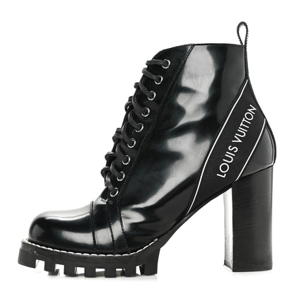 Louis Vuitton Patent Calfskin Star Trail Ankle Boots 41 Black 1 of 7