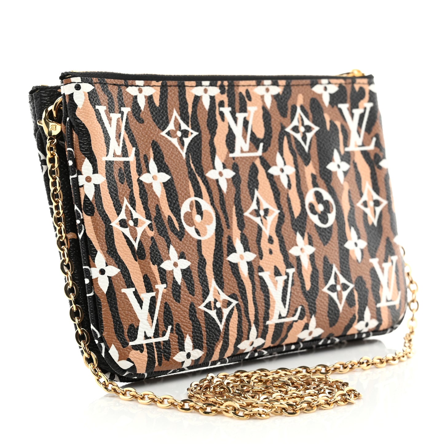 Monogram Giant Jungle Pochette Double Zip Black