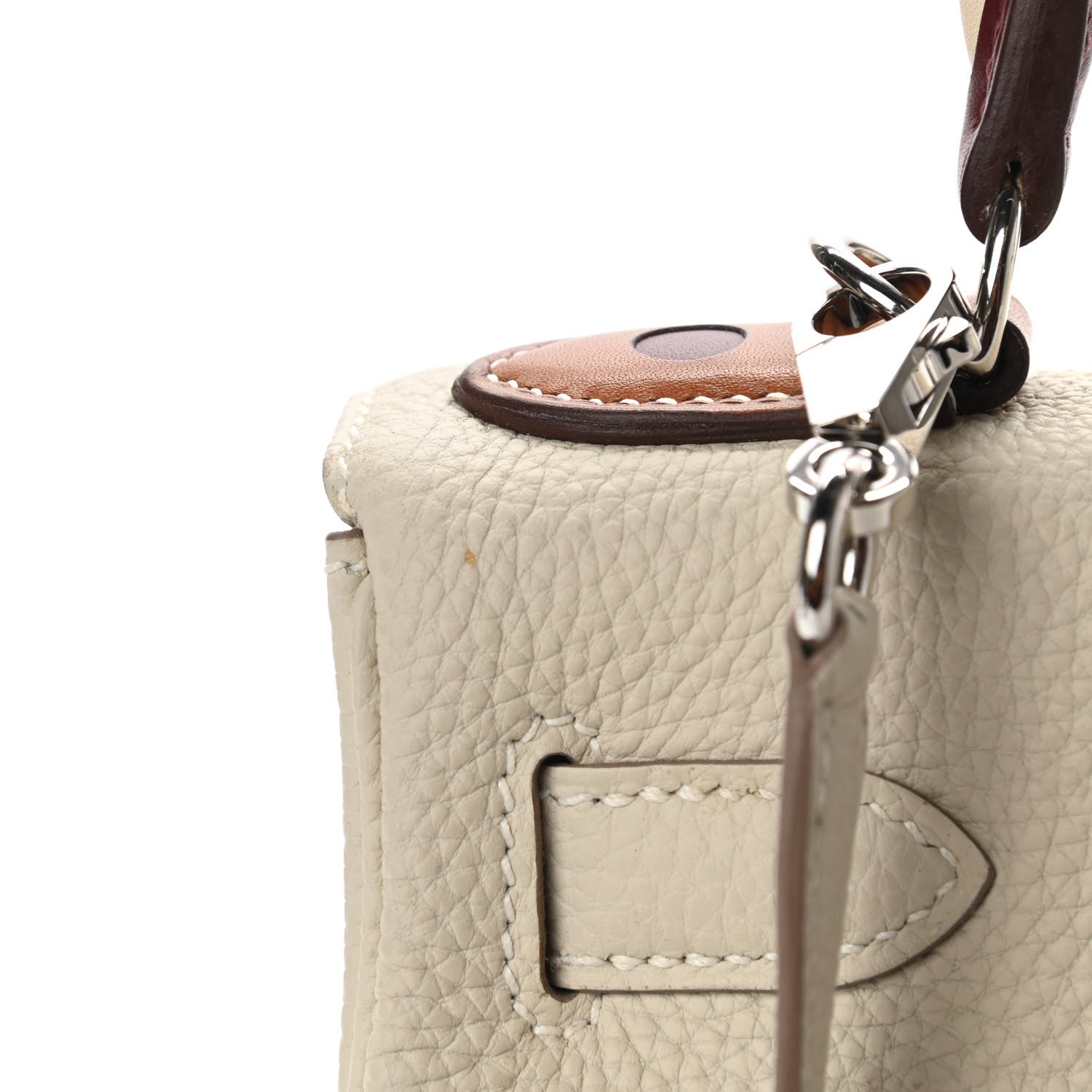 Hermes Togo Au Galop Kelly Retourne 28 Craie Rouge H Fauve Black 6 of 13