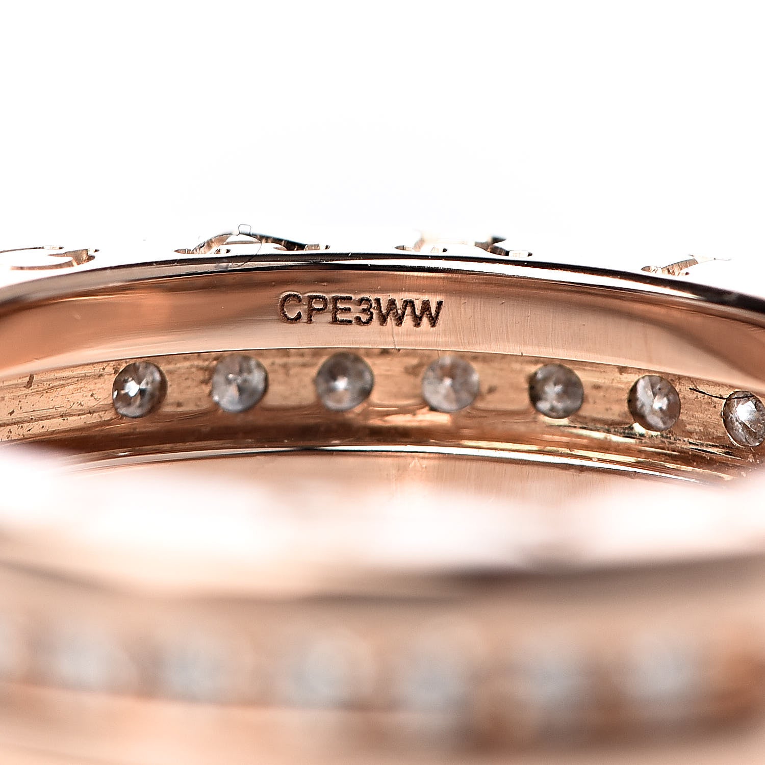 Bulgari 18K Rose Gold Diamond B.Zero1 Band Pave Ring 50 5.25 5 of 8