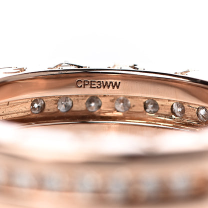 Bulgari 18K Rose Gold Diamond B.Zero1 Band Pave Ring 50 5.25 5 of 8