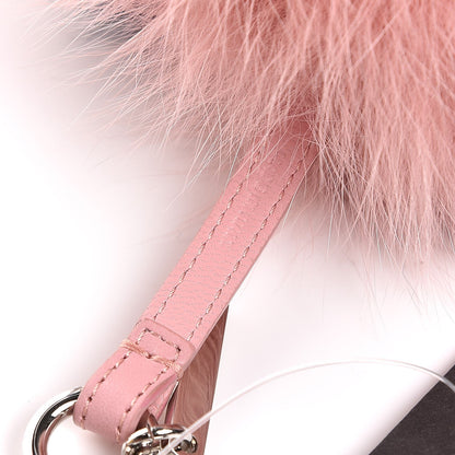 Fendi Fox Fur Shiny Nappa Bi-Color R ABCharm Bag Charm Rosa Chiaro Blue Bubblegum 5 of 7