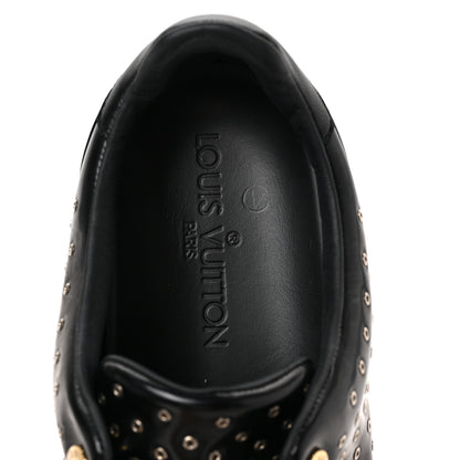 Louis Vuitton Patent Calfskin Studded Frontrow Sneakers 40 Black 7 of 8