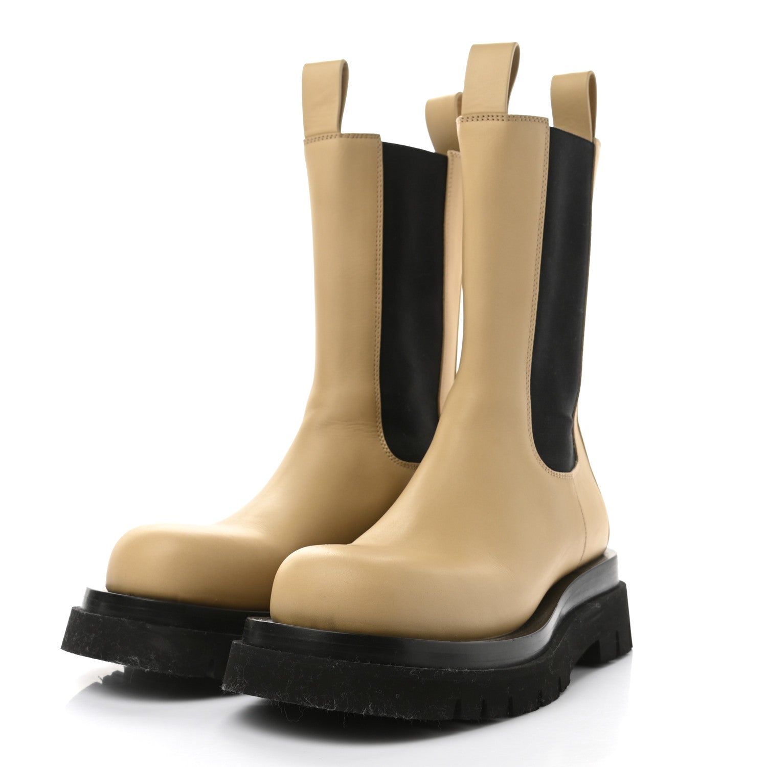 Bottega Veneta Calfskin The Lug Chelsea 55mm Boots 36.5 Cane Sugar 3 of 7