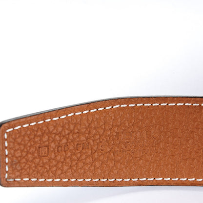 Hermes Box Togo 32mm H Belt 85 Black Gold 5 of 8