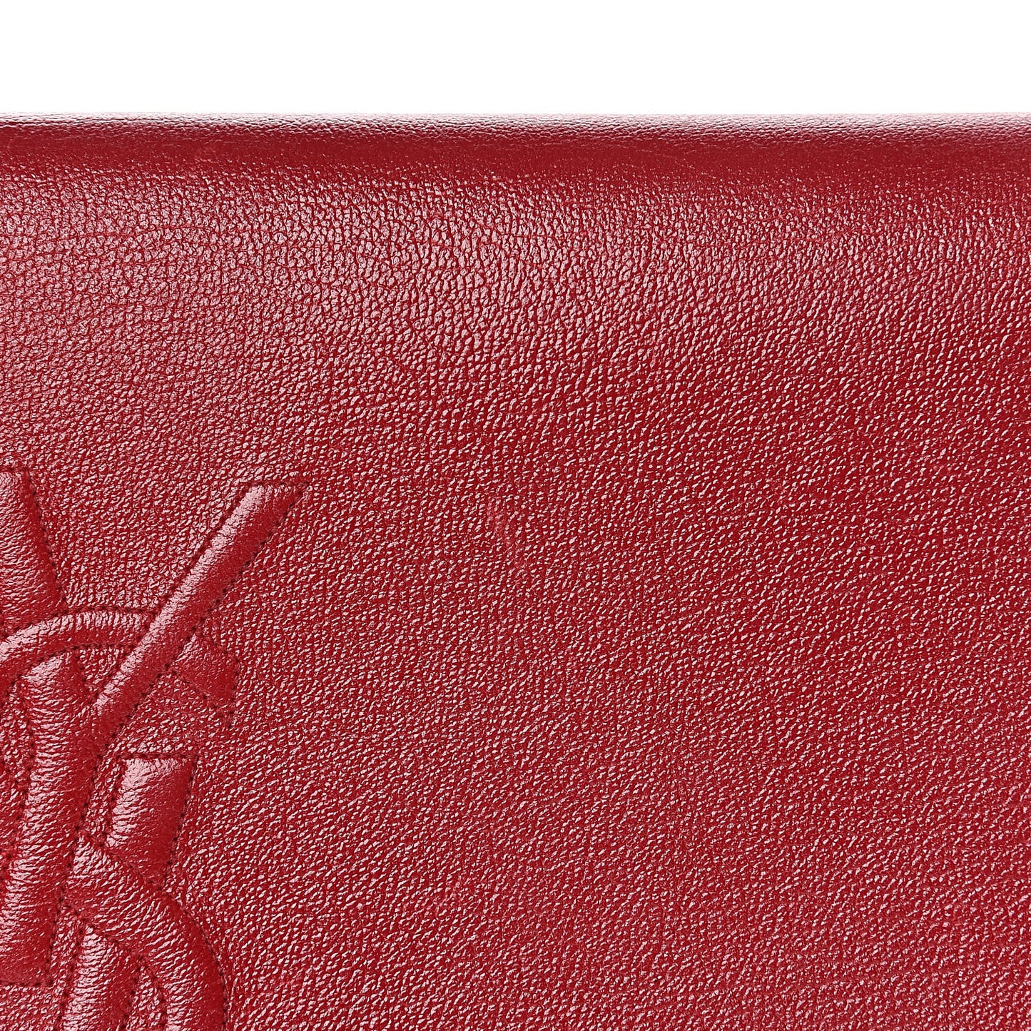 Calfskin Monogram Large Belle De Jour Clutch Red