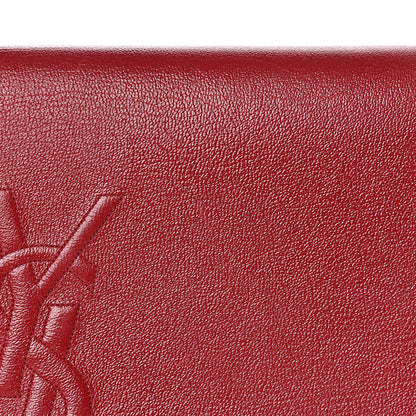 Saint Laurent Calfskin Monogram Large Belle De Jour Clutch Red 13 of 13
