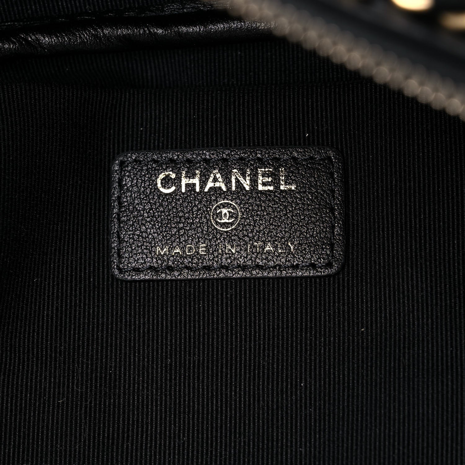 Chanel Nylon Grosgrain Lifestyle Pouch With Sleep Mask Black 8 of 15