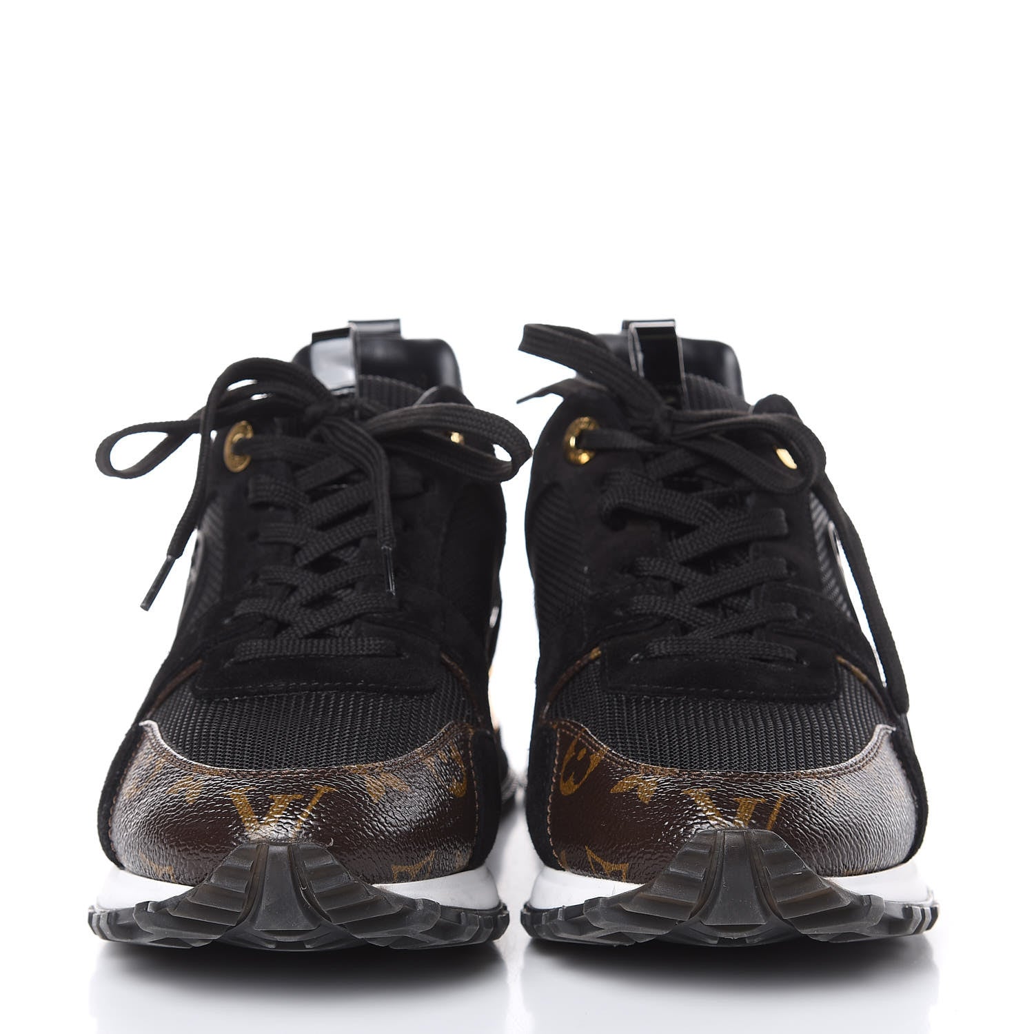 Louis Vuitton Suede Monogram Run Away Sneakers 37.5 Black 2 of 8