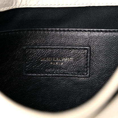 Saint Laurent Crinkled Calfskin Matelasse Monogram Baby Niki Chain Satchel White 6 of 15