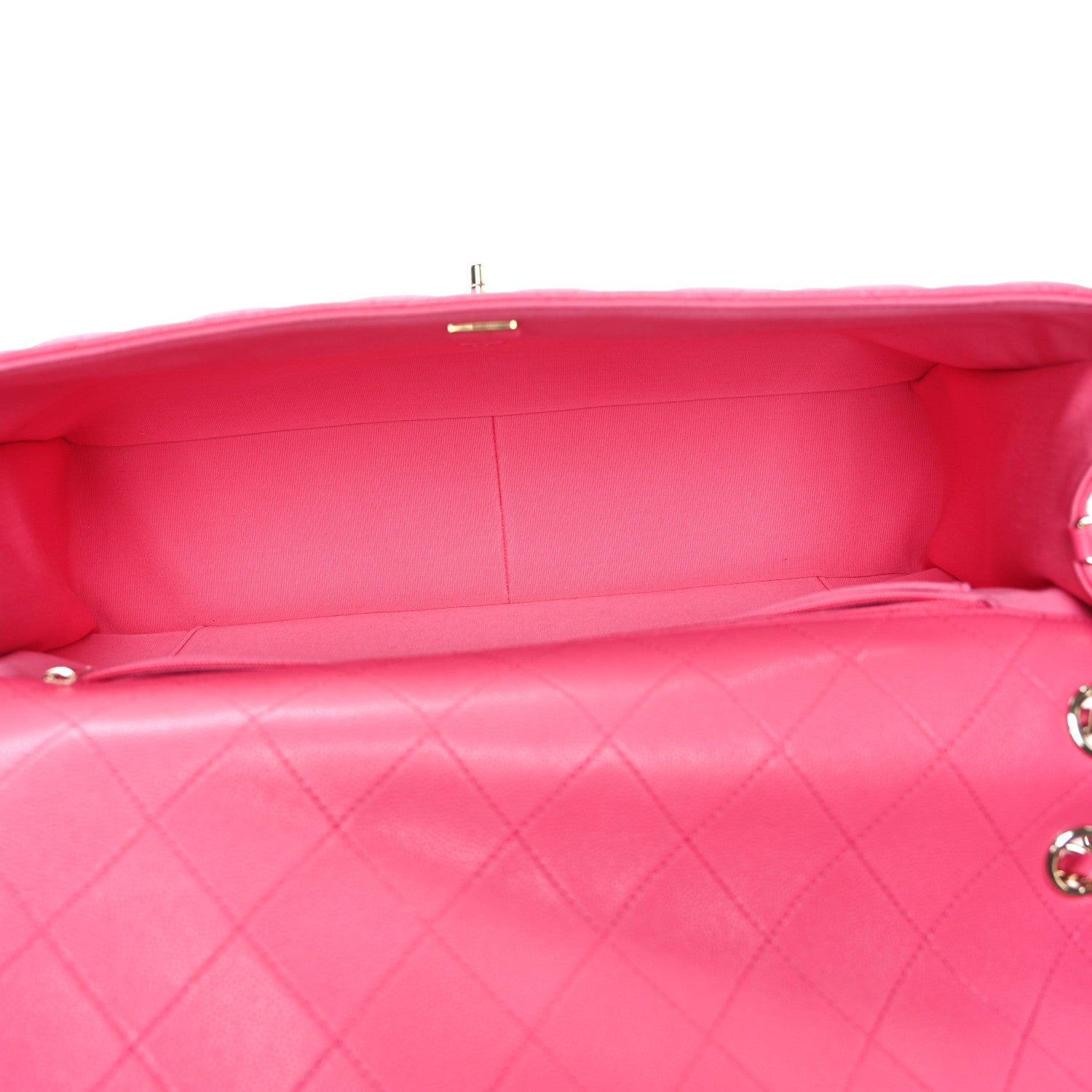 Chanel Caviar Quilted XXL Travel Flap Bag Dark Pink 5 of 12