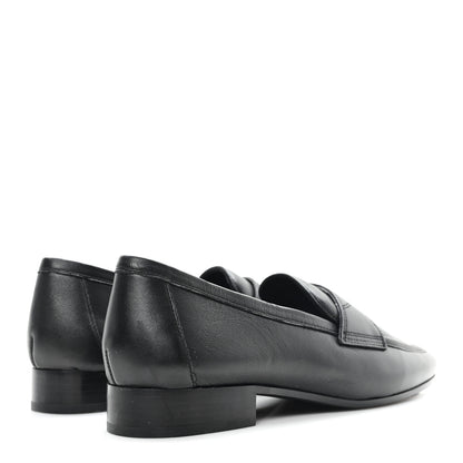 Chanel Calfskin Womens Stitched CC Loafers 38 Black 5 of 9