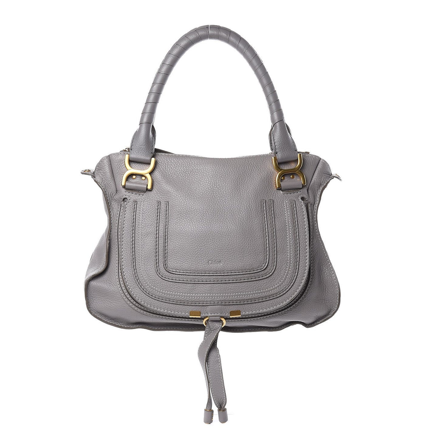 Calfskin Medium Marcie Satchel Cashmere Grey