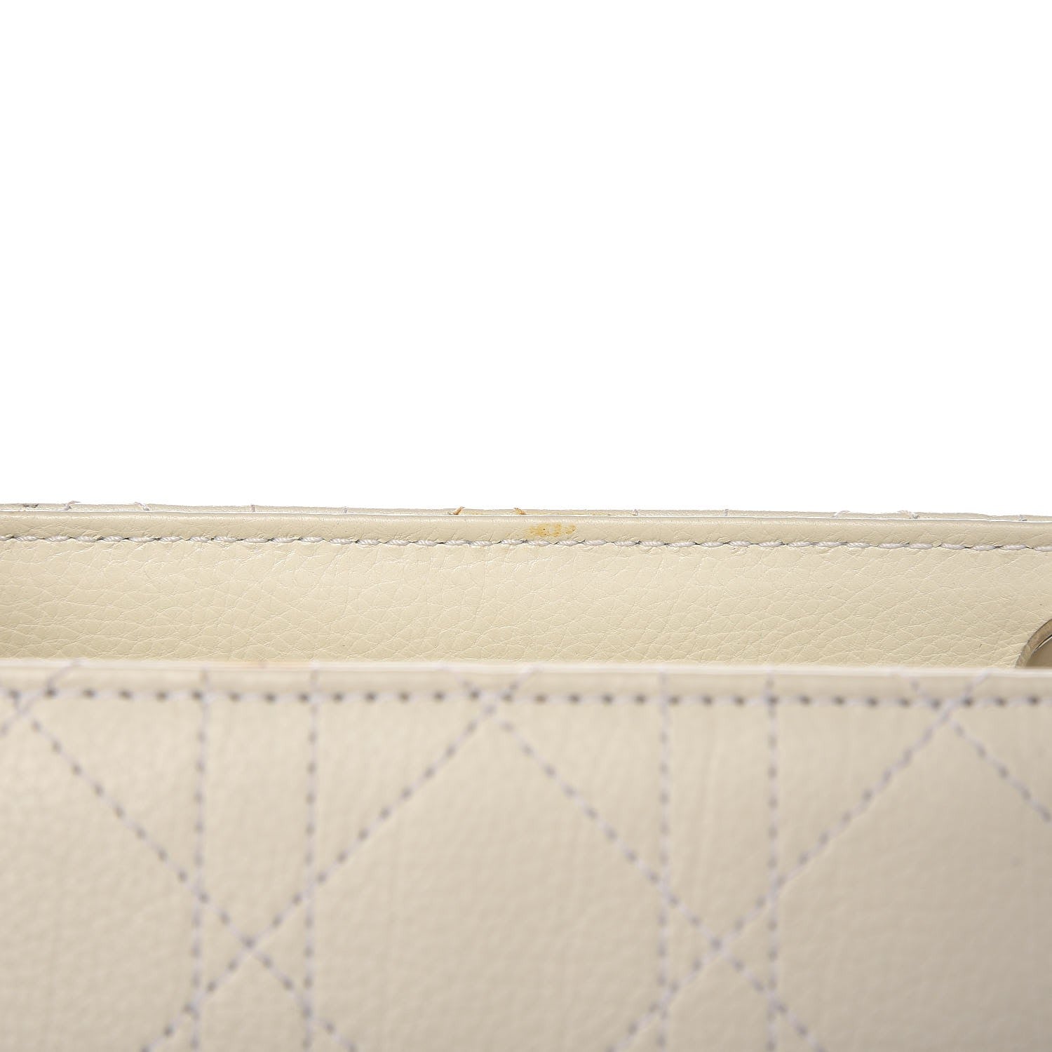 Christian Dior Calfskin Cannage Stitched Large East West Lady Dior White 11 of 29