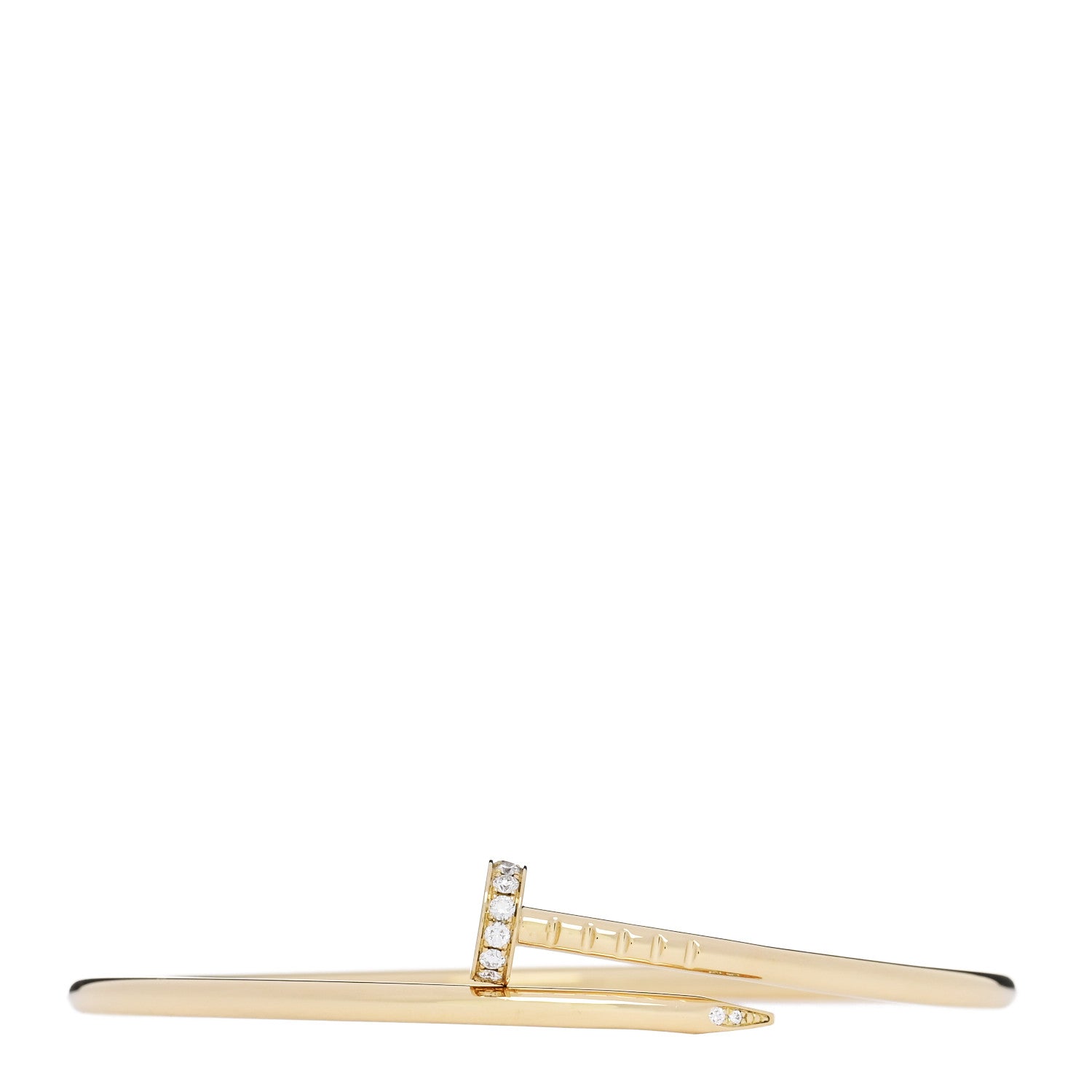 Cartier 18K Yellow Gold Diamond Small Juste Un Clou Bracelet 16 1 of 5