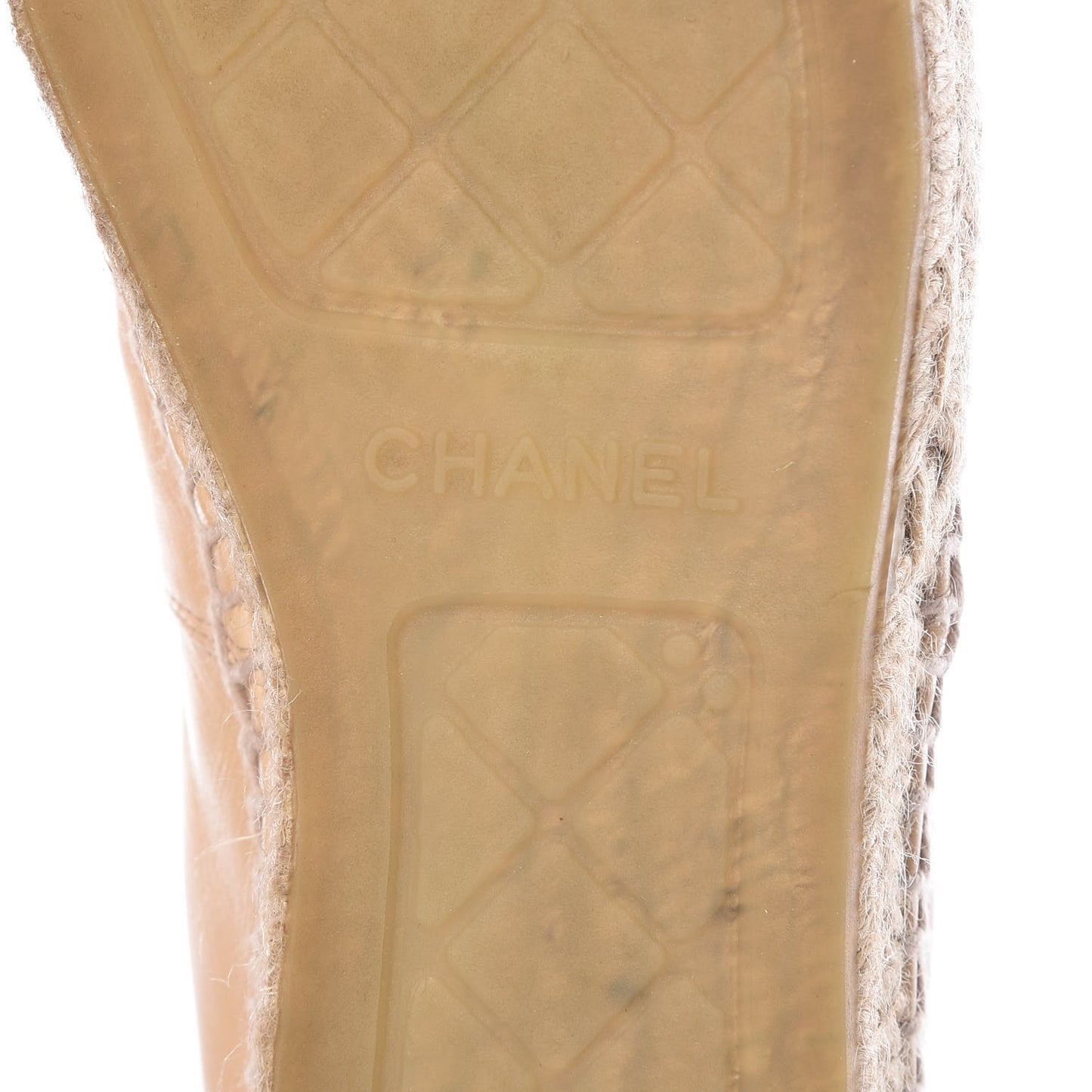 Lambskin CC Espadrilles 40 Beige Black